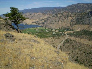 Looking NE towards the south end of Vaseux Lake, McIntyre Bluff 2011-09.